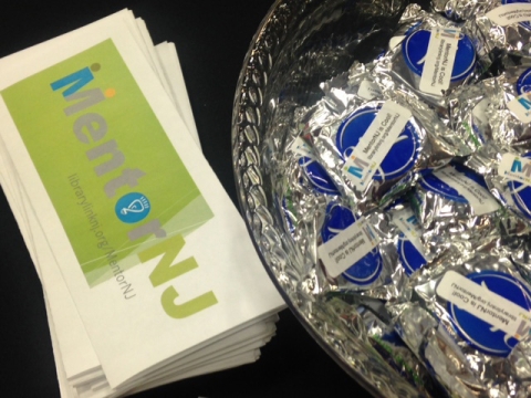 MentorNJ at Rutgers SC&I Career EXPO - Brochure & Peppermint patties